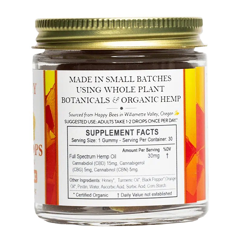 Brother's Apothecary Orange Turmeric Honey Drops CBD, CBG, & CBN