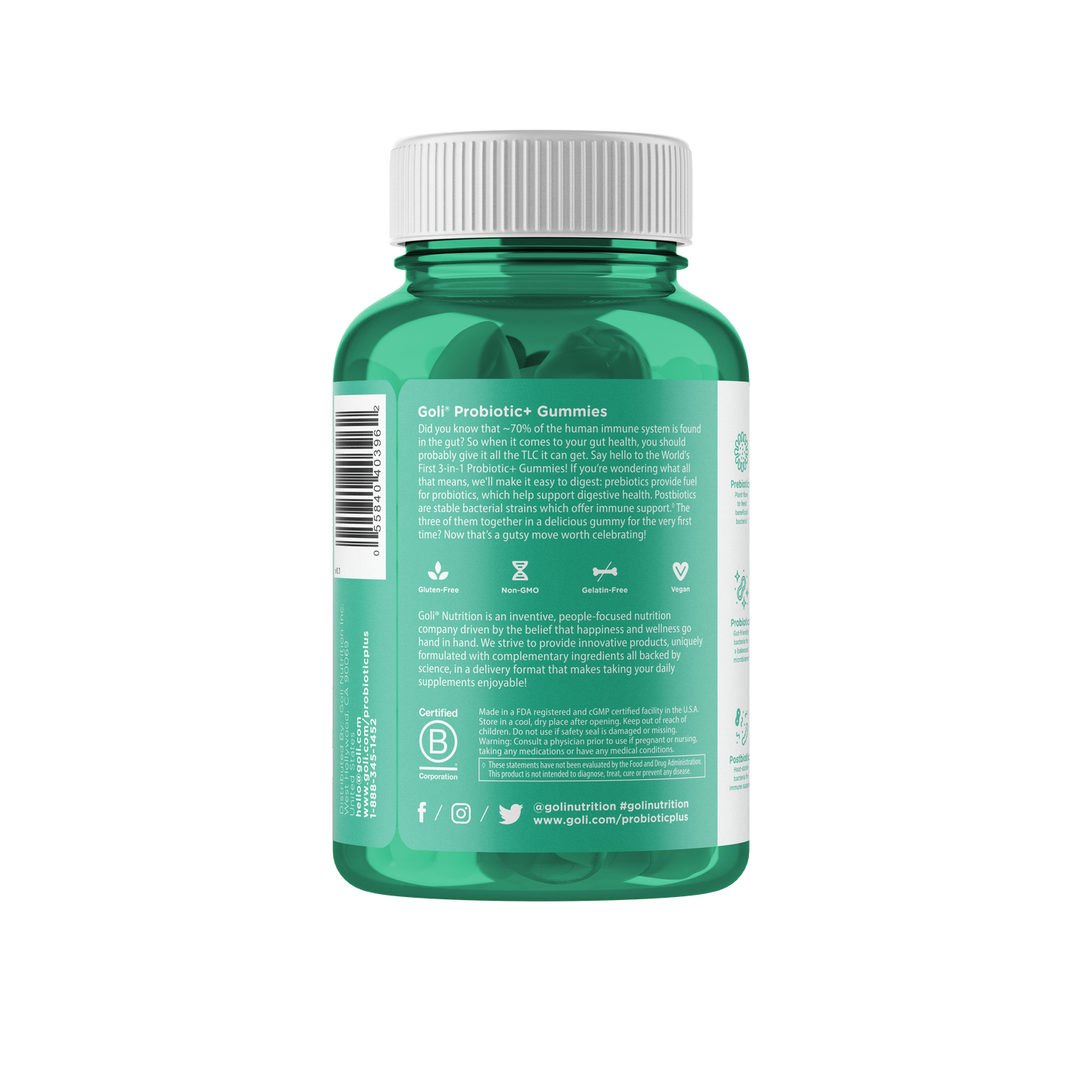 Goli Nutrition Pre + Post + Probiotics Gummies