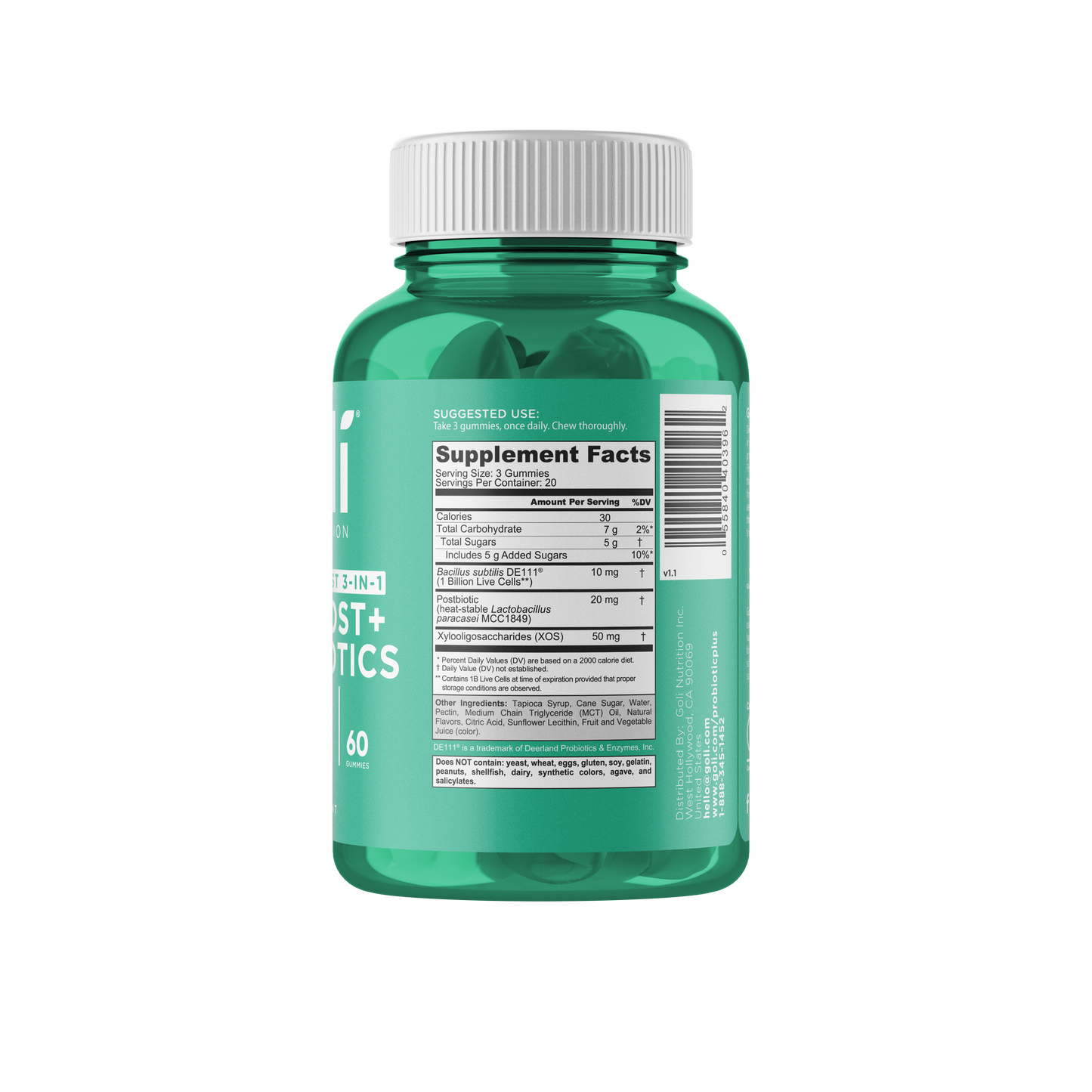 Goli Nutrition Pre + Post + Probiotics Gummies