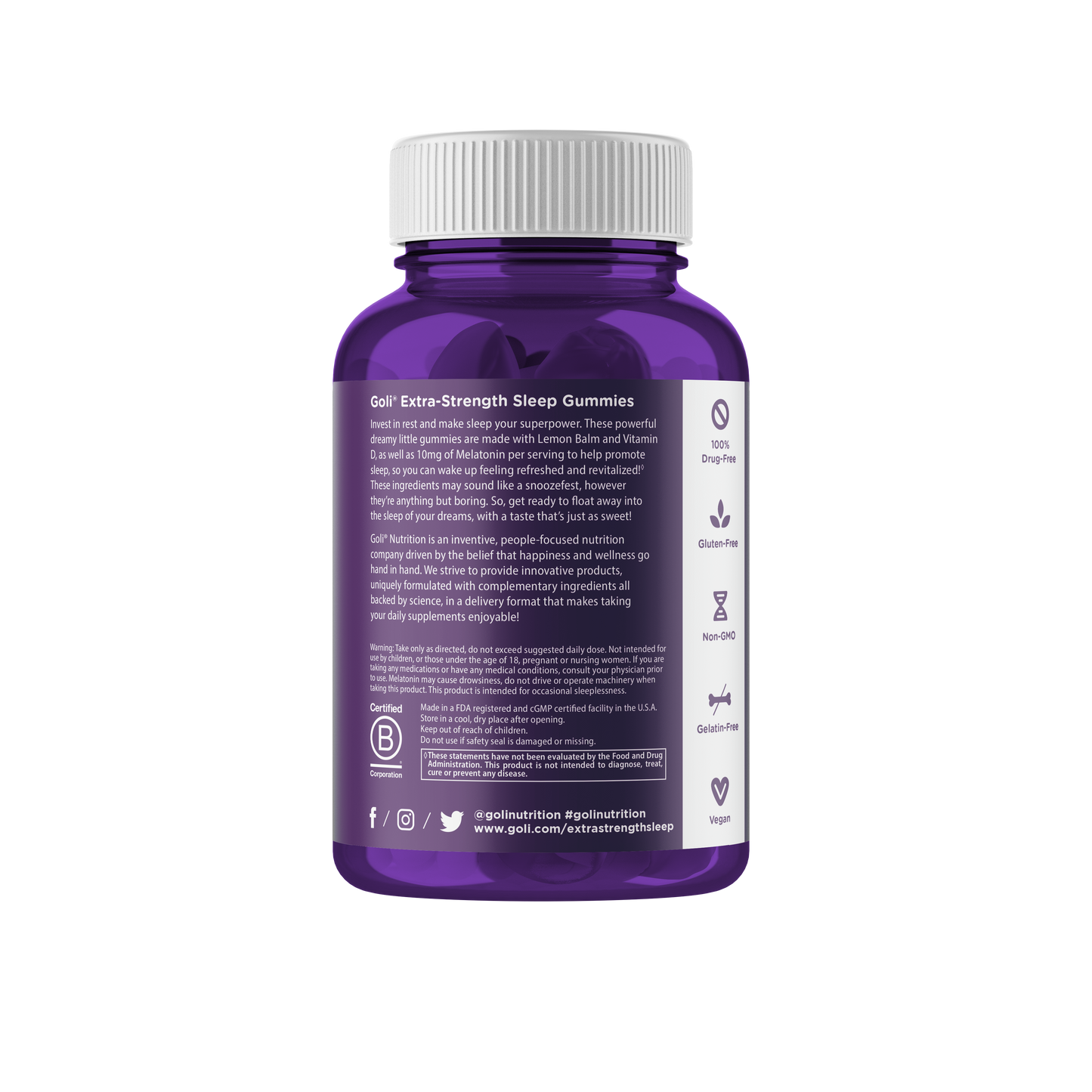 Goli Nutrition Extra Strength Dreamy Sleep Vitamin Gummies