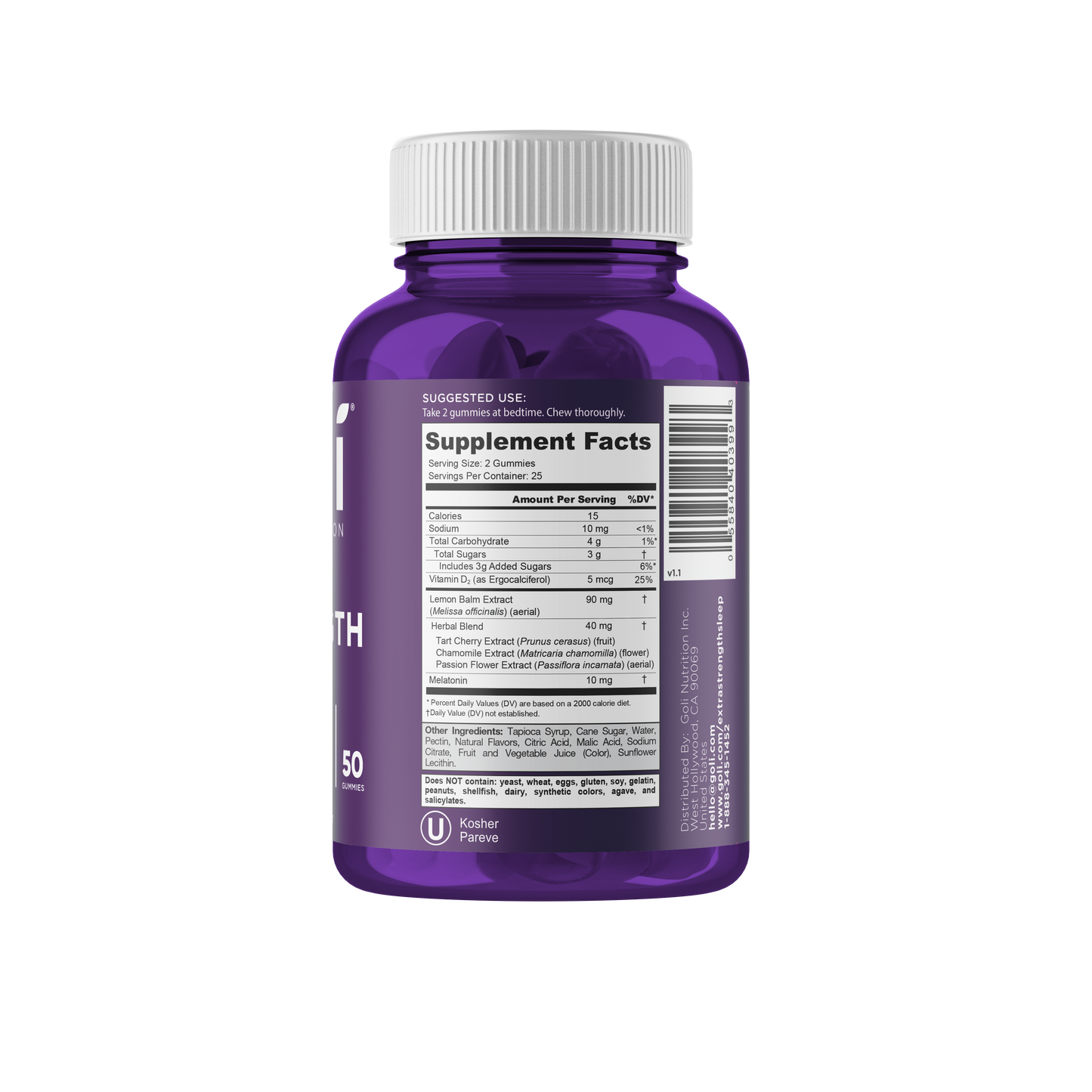 Goli Nutrition Extra Strength Dreamy Sleep Vitamin Gummies