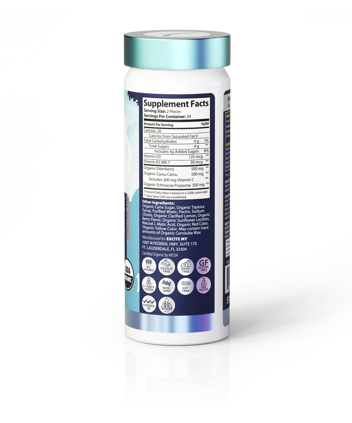 Excite My Immune Organic Elderberry Gummies