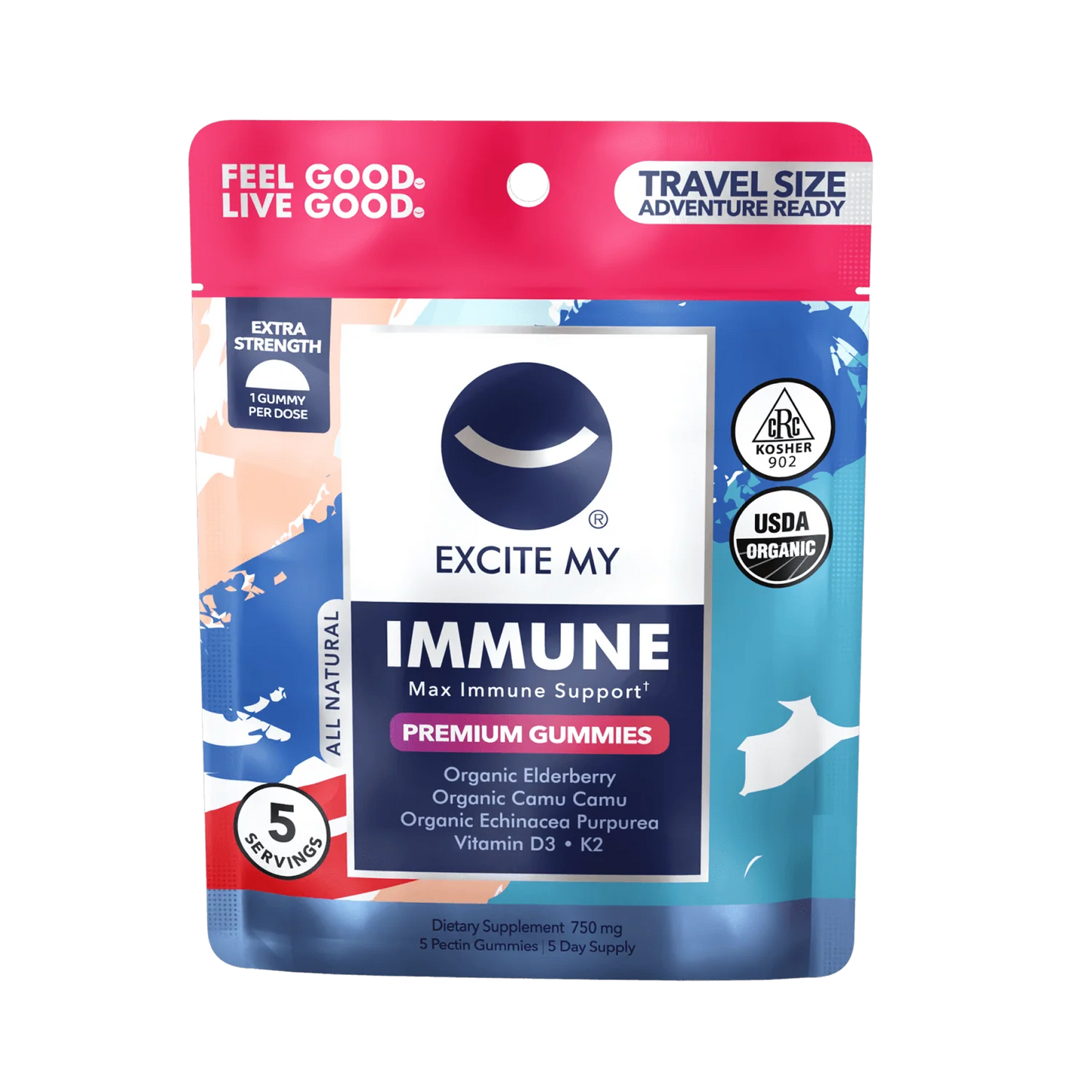 Excite My Immune Organic Elderberry Gummies
