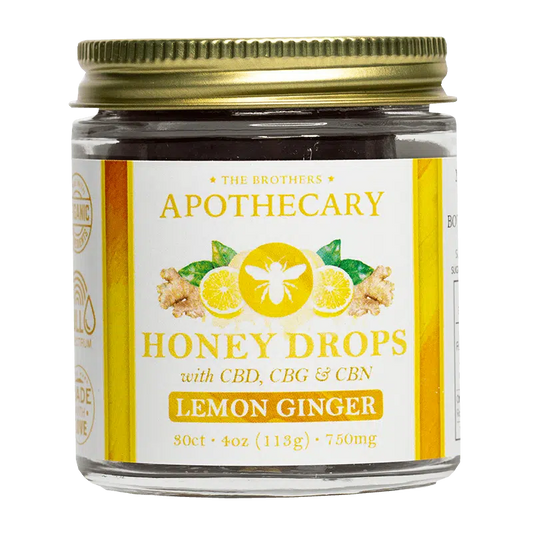 Brother's Apothecary Lemon Ginger Honey Drops - CBD, CBG, & CBN