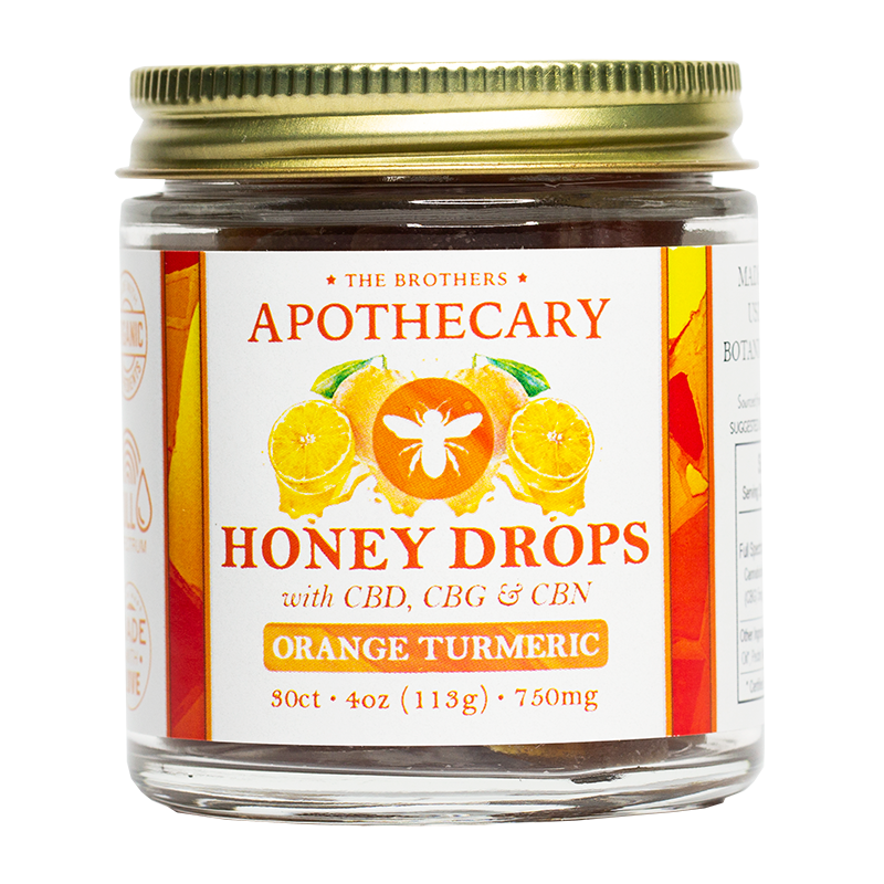 Brother's Apothecary Orange Turmeric Honey Drops CBD, CBG, & CBN