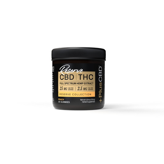 PlusCBD Reserve Full Spectrum Peach Gummies - 30 ct